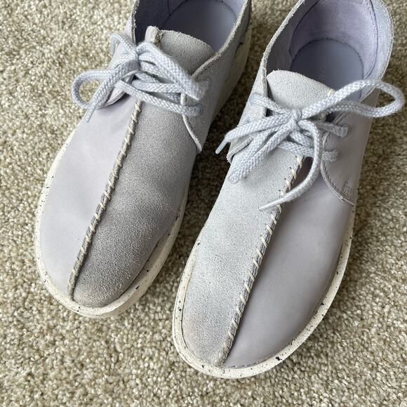 Clarks Originals Desert Trek Form Leather Cool Blue Comfort Shoes Women’s 7.5 M - Picture 9 of 13